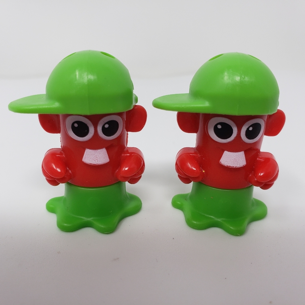Little Red Man Green Hat Toys Lot of 2